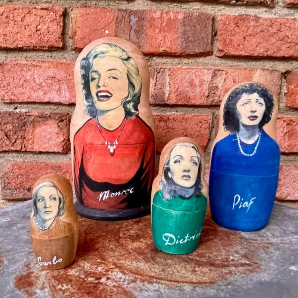VINTAGE NESTING DOLLS MARILYN MONROE AND OTHERS